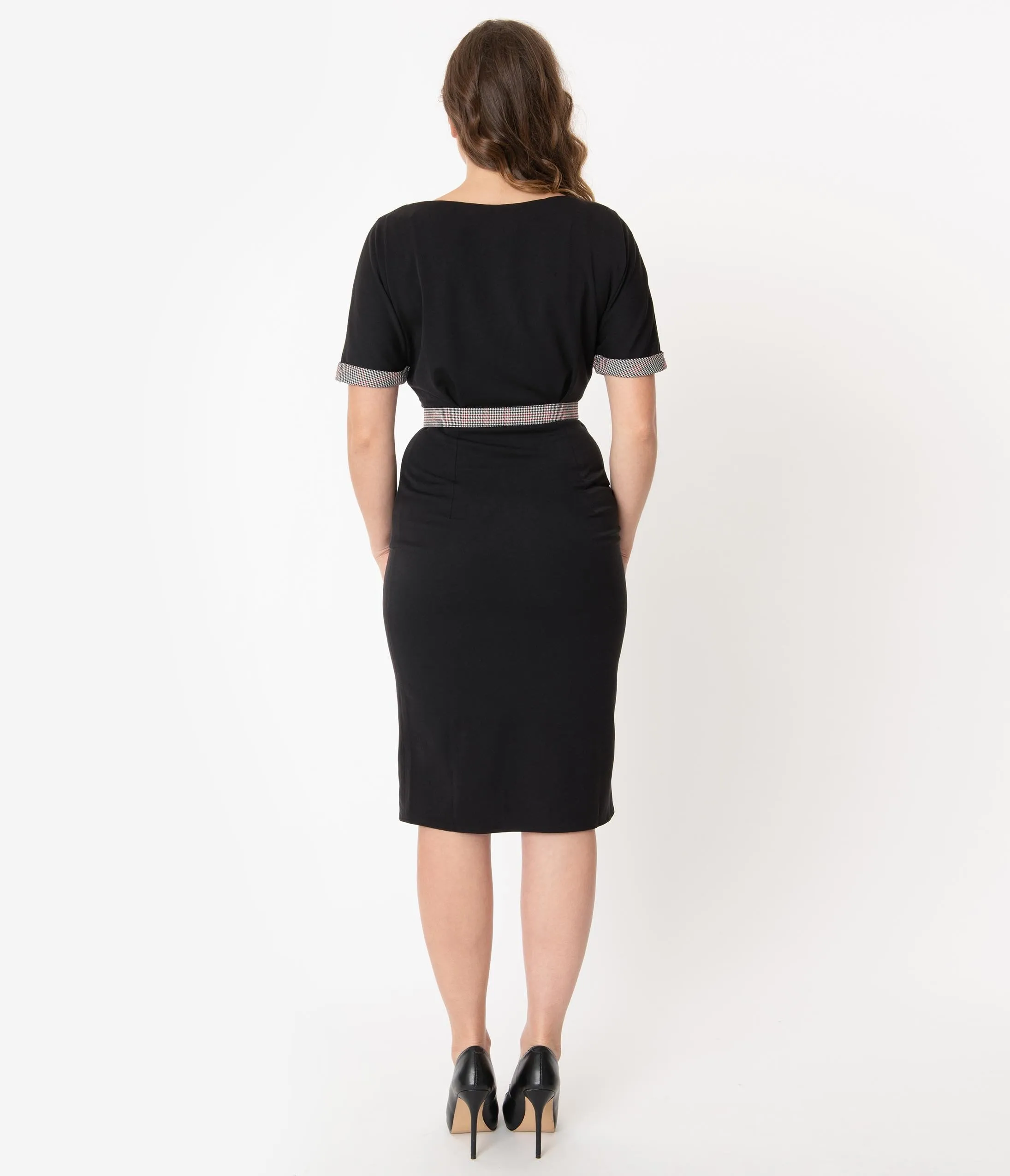 Miss Candyfloss Black Amira Wiggle Dress