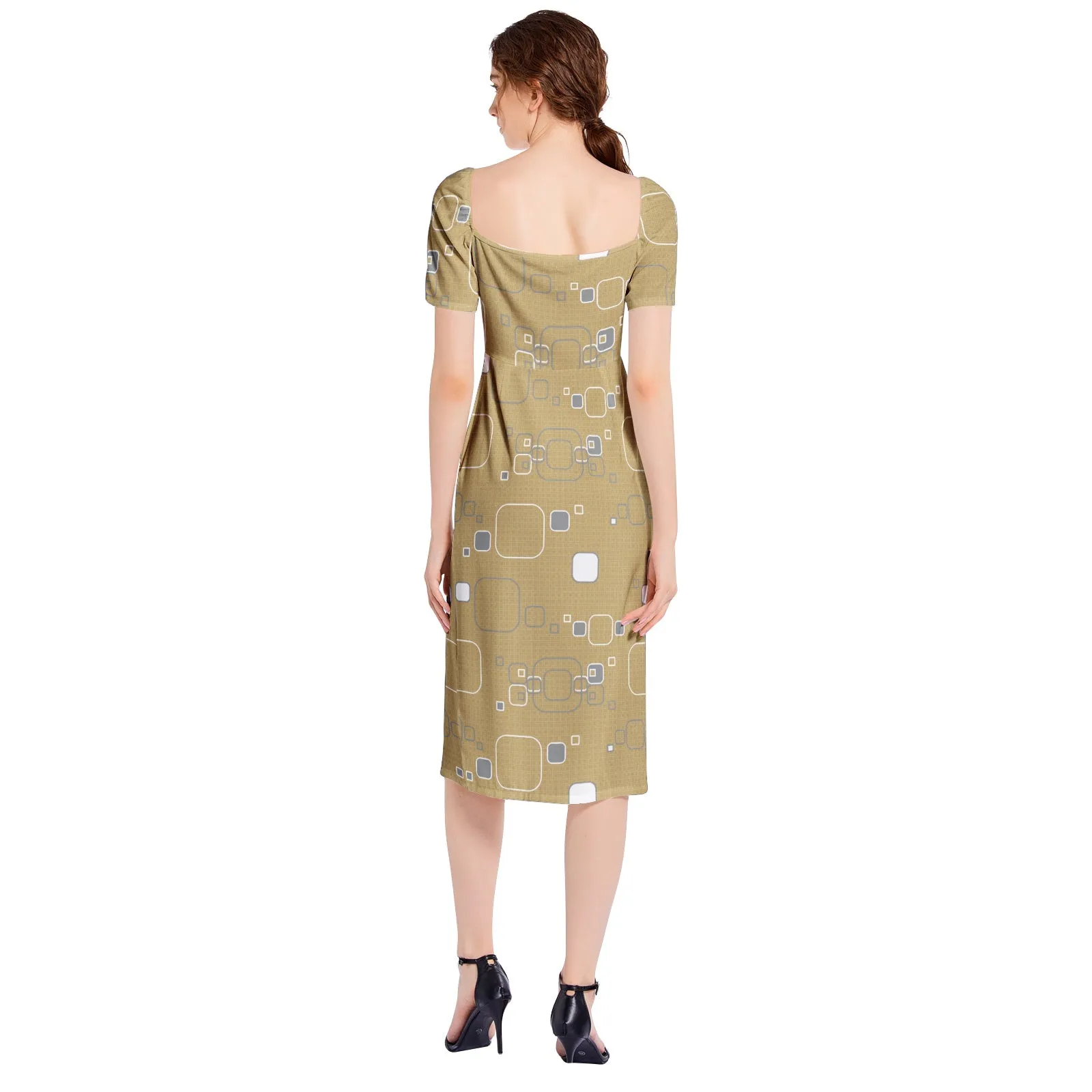 Modern Movement Split Thigh Midi Bodycon Dress