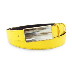Narrow Sunflower Novak Dauphin Horn Plate Belt