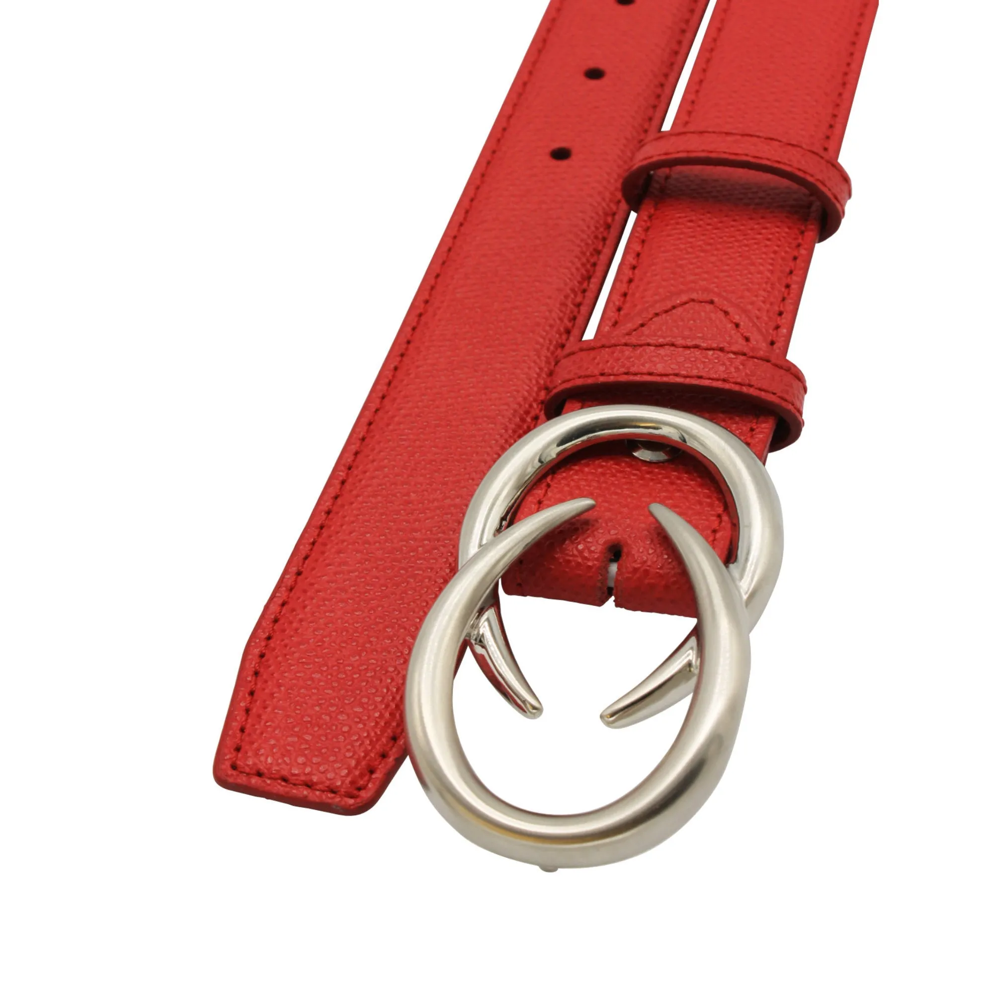 Novak Narrow Hot Tomato Tone Interlock Belt
