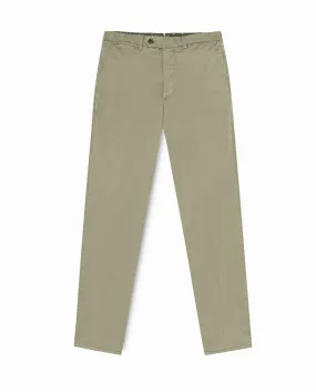 Olimpias Cotton Light Olive Garment Dyed Stretch Fine Twill
