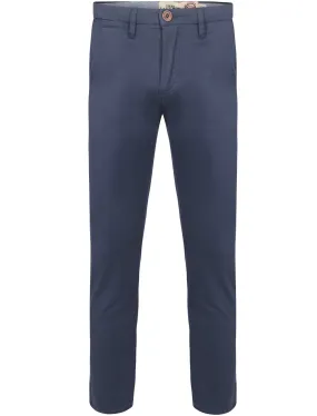 Paros Cotton Twill Chinos in Midnight Blue - Tokyo Laundry