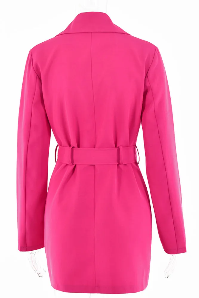 Plain Lapel Collar Open Pockets Winter Outfits Jacket