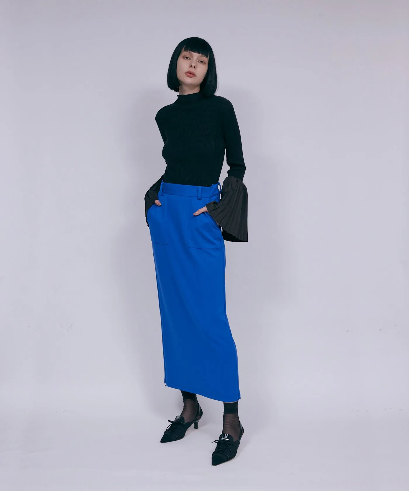 Ponte Maxi Pencil Skirt