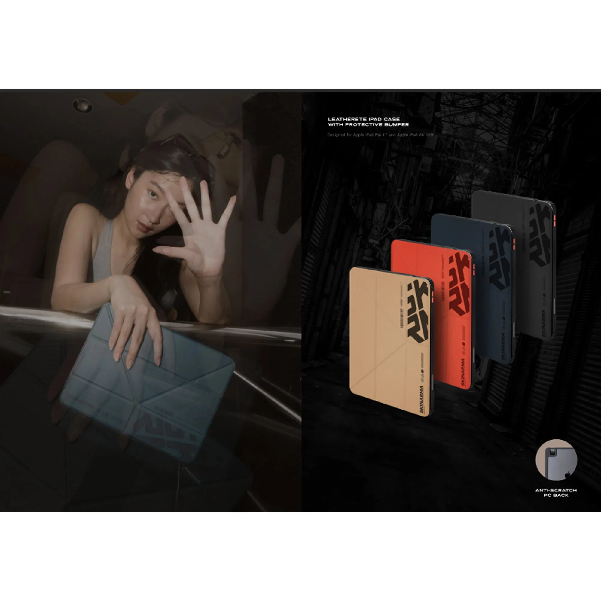 SKINARMA Spunk for iPad Pro 11” ( 3rd / 4th Gen ) / iPad Air 10.9” ( 4th / 5th Gen ) - Integrated Apple Pencil slot