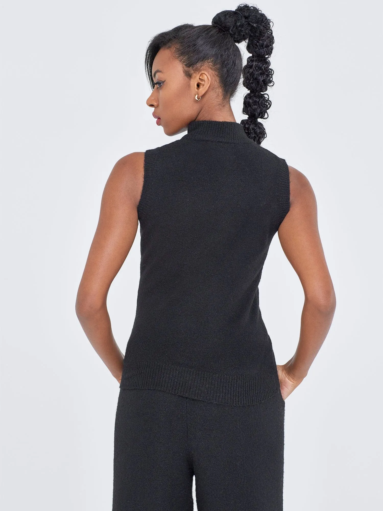 Sleeveless Turtleneck Top