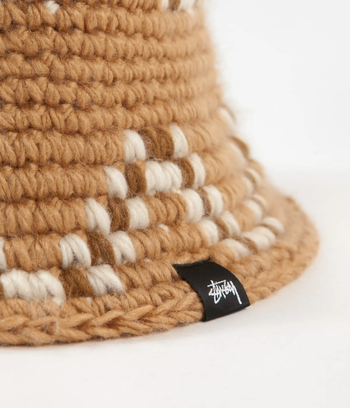 Stussy Giza Knit Bucket Hat - Brown