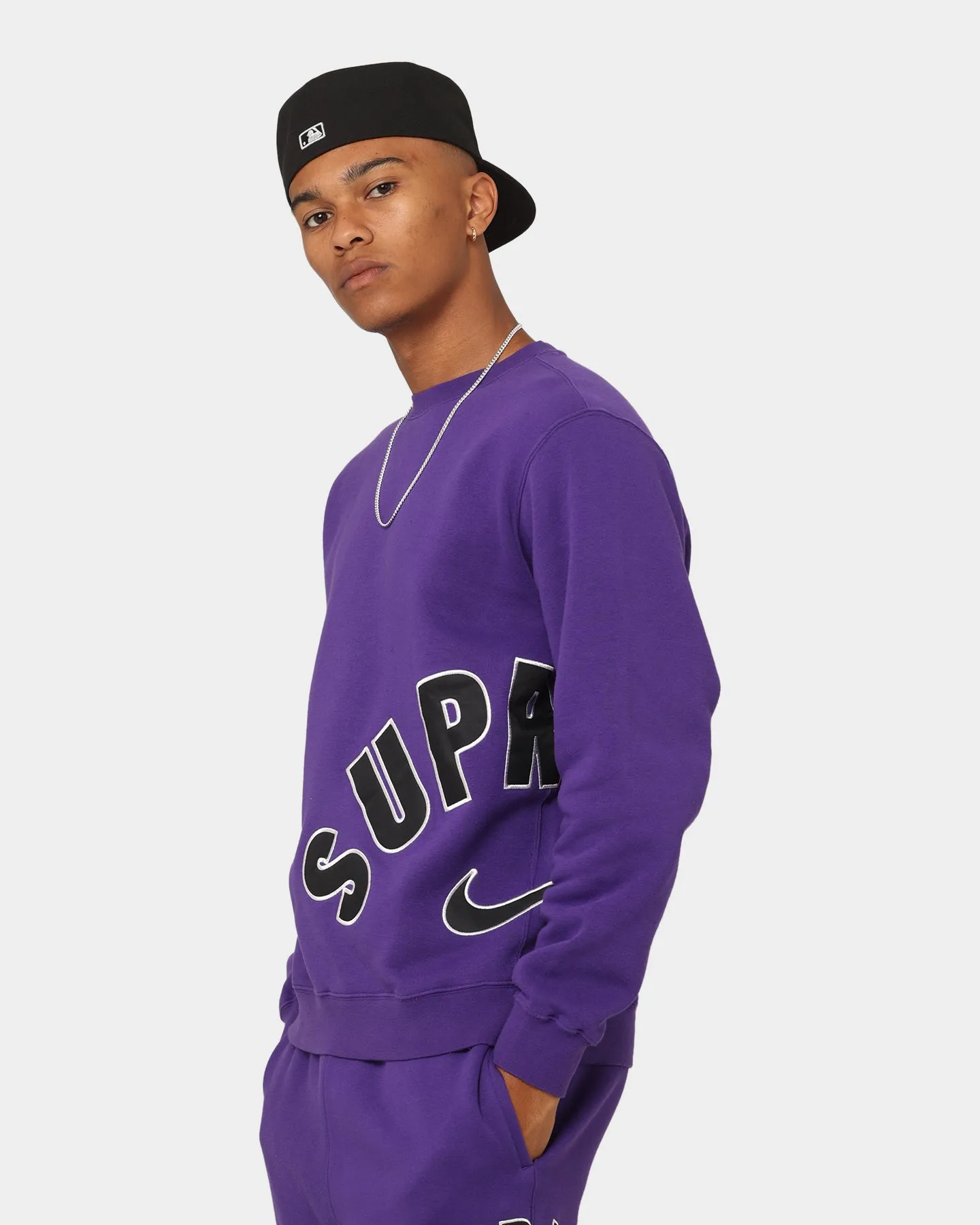 Supreme X Nike Arc Crewneck Purple