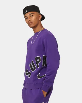 Supreme X Nike Arc Crewneck Purple