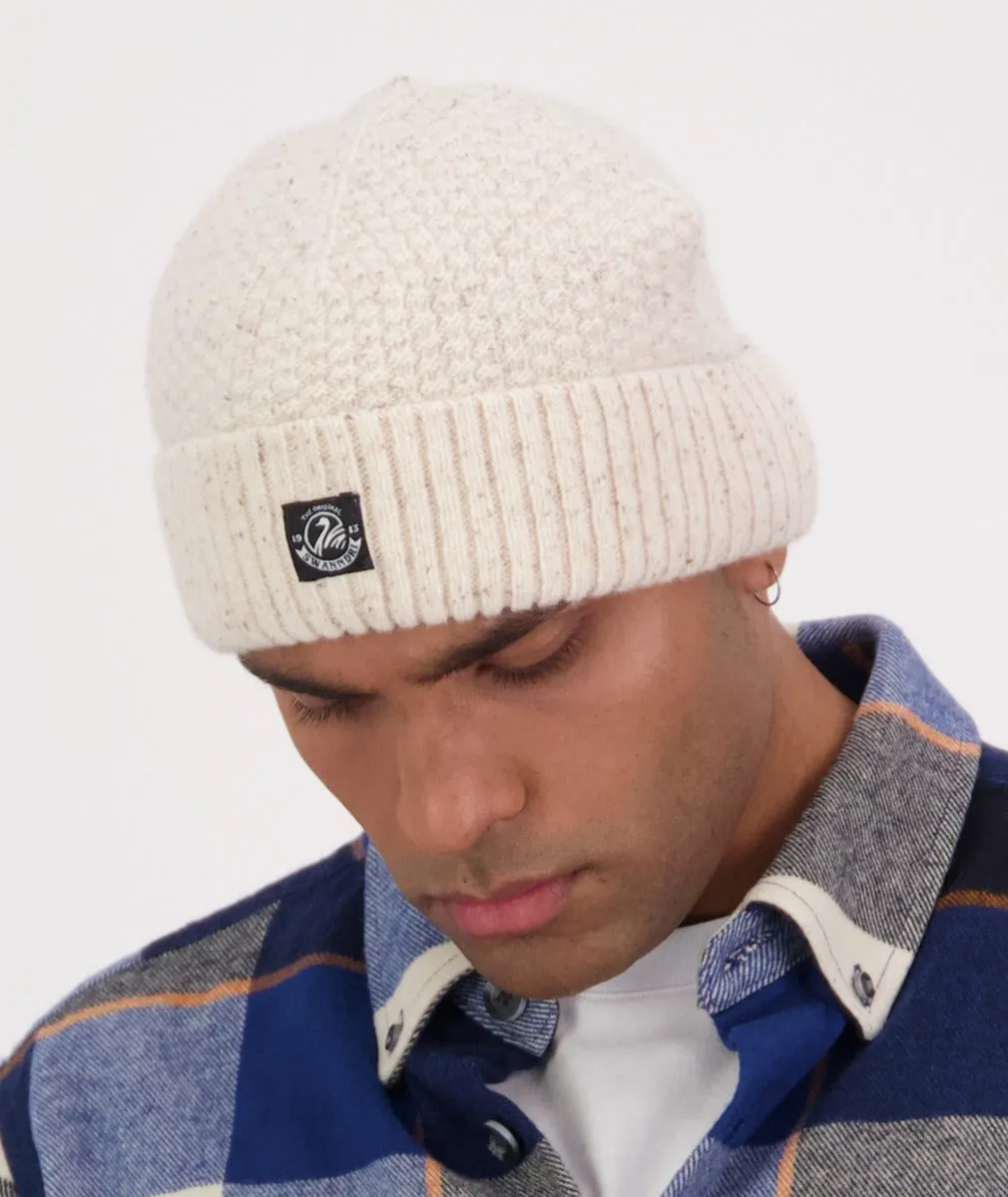 Swanndri - South Road Waffle Beanie - Sandshell