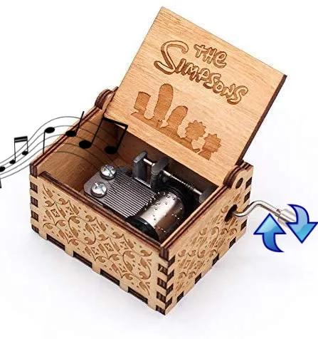 The Simpsons wooden handcrafted music box (Brown)
