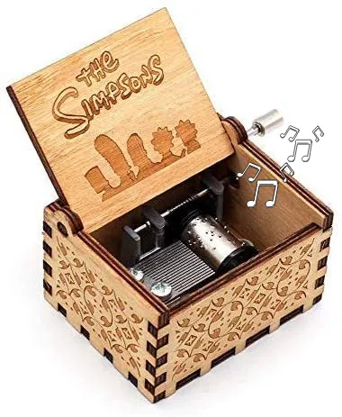The Simpsons wooden handcrafted music box (Brown)