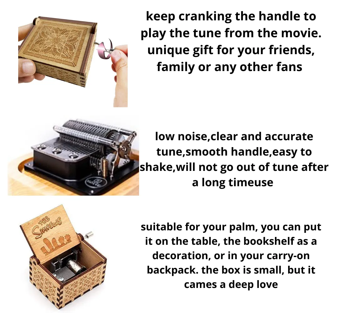 The Simpsons wooden handcrafted music box (Brown)