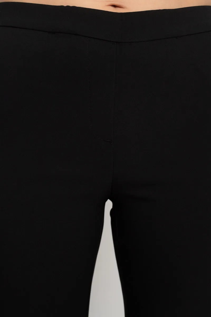 Truth mid waist elastic waist pencil cut stretch crepe pant with pockets