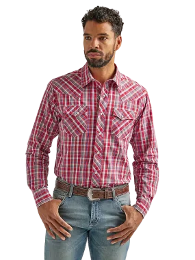 Wrangler Men's Wrinkle Resist Long Sleeve Western Snap Shirt