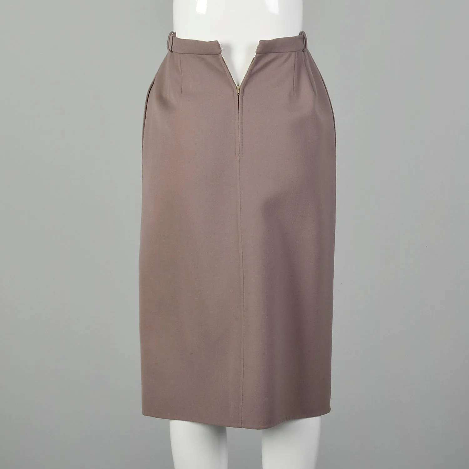 XS 1950s Taupe Pencil Skirt