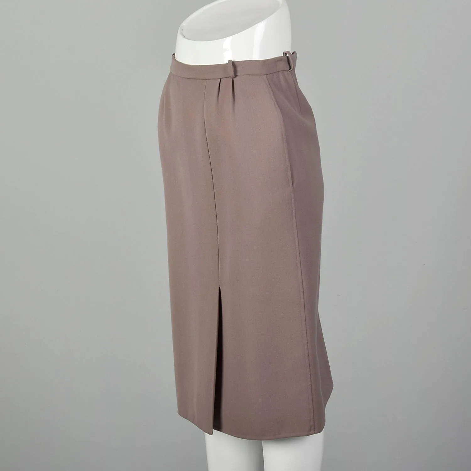 XS 1950s Taupe Pencil Skirt