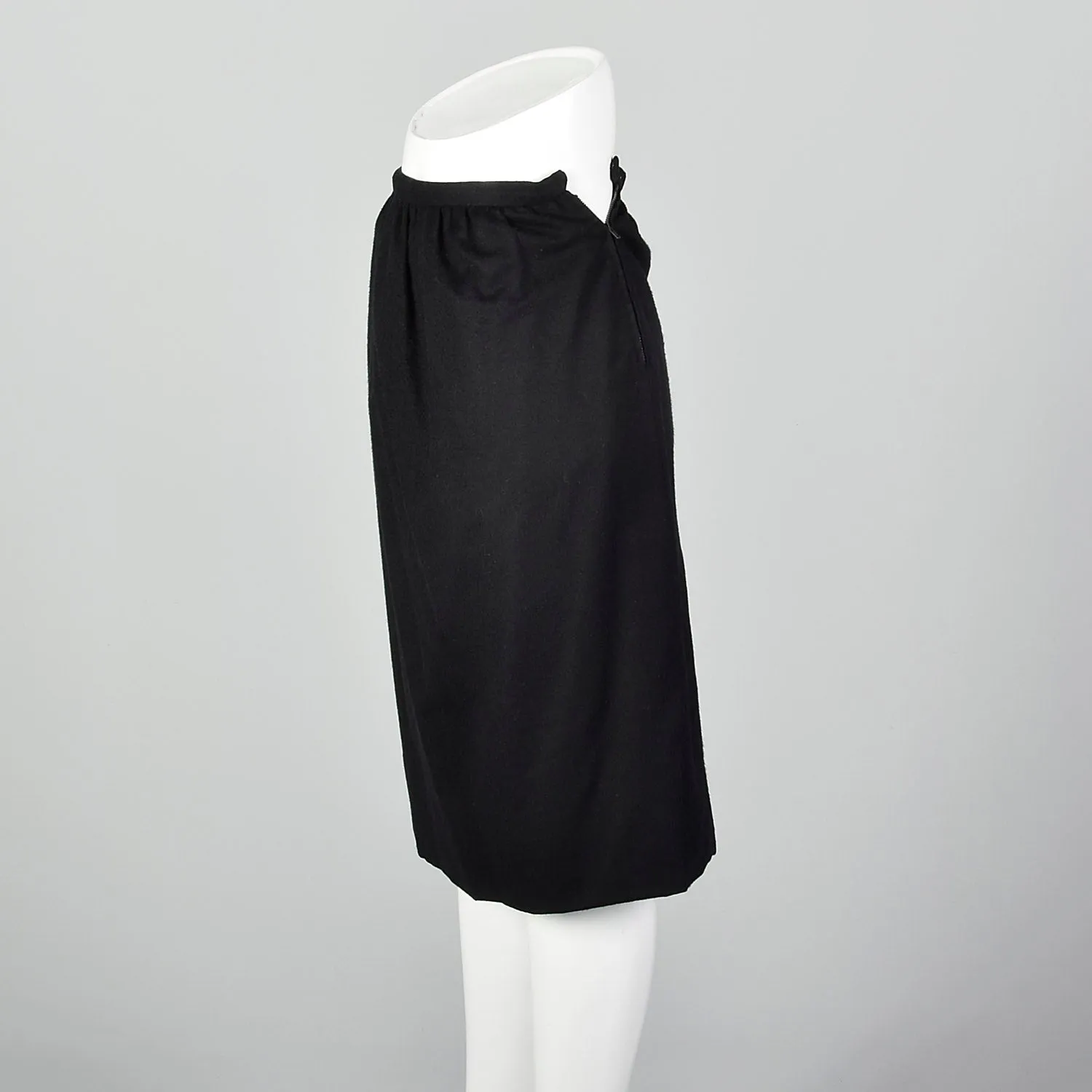 XXS 1950s Black Pencil Skirt